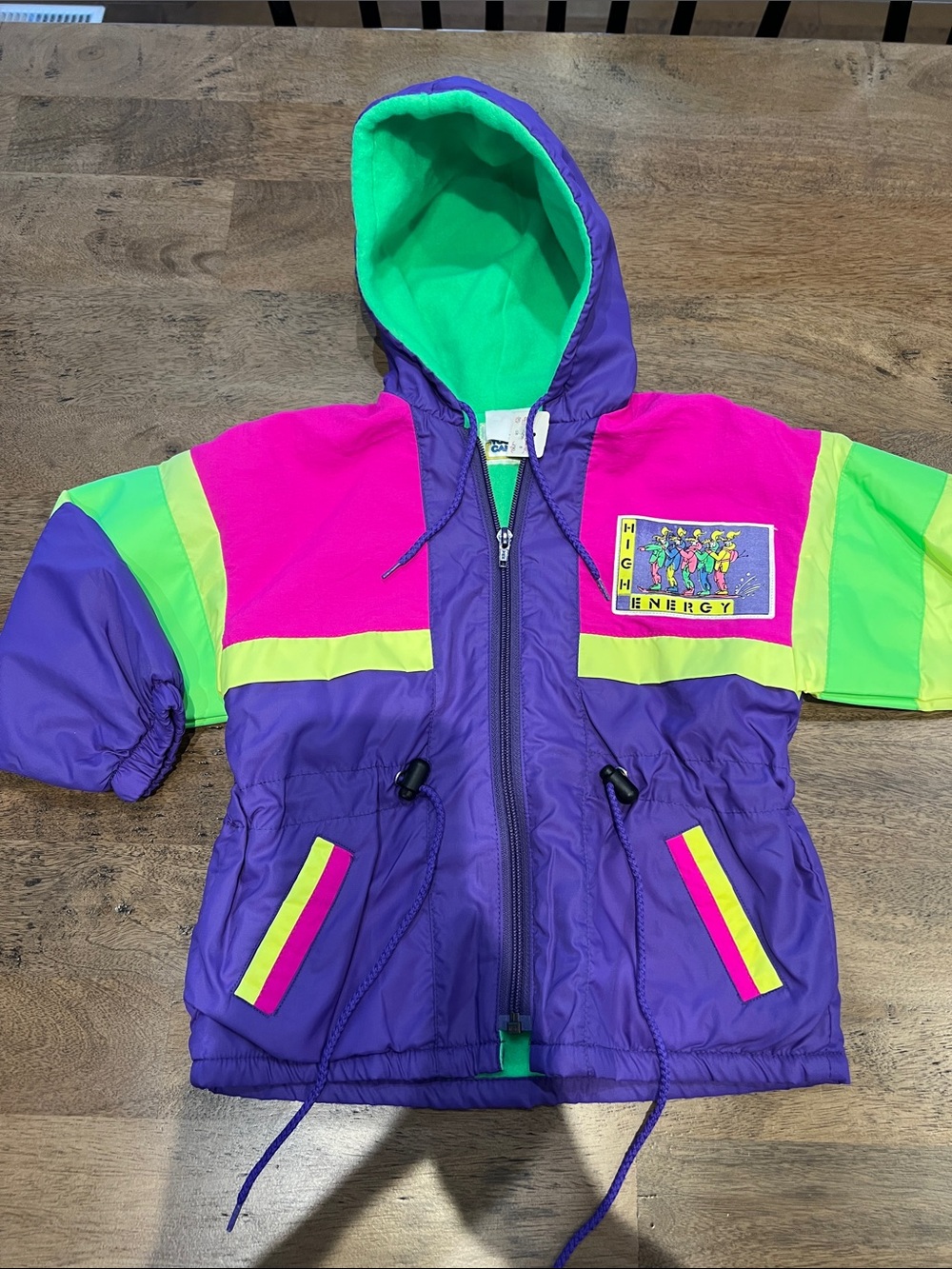 Kids 3T Retro Vintage Hooded Fleece lined Jacket “Young Canada” brand